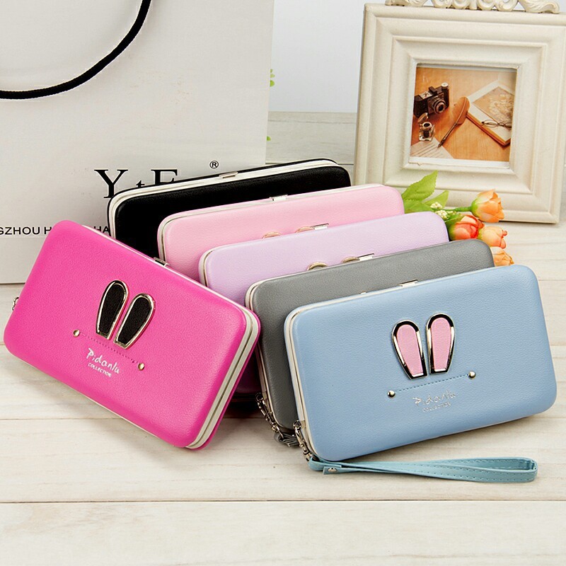 Women&#039;s Long Wallets Multi-function Symmetrical Middle Soft Iron Edge Hand Rope Mobile Phone Bit Card Holder Coin Purses Wallet от DHgate WW