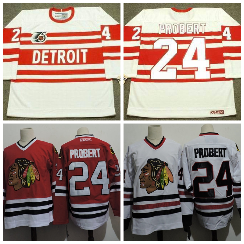1996 Chicago Blackhawks 24 BOB PROBERT Hockey Jerseys Vintage 1993 Red White CCM Stitched Shirts 75th Patch, Blackhawks red
1996 Chicago Blackhawks 24 BOB PROBERT Hockey Jerseys Vintage 1993 Red White CCM Stitched Shirts 75th Patch, Blackhawks red