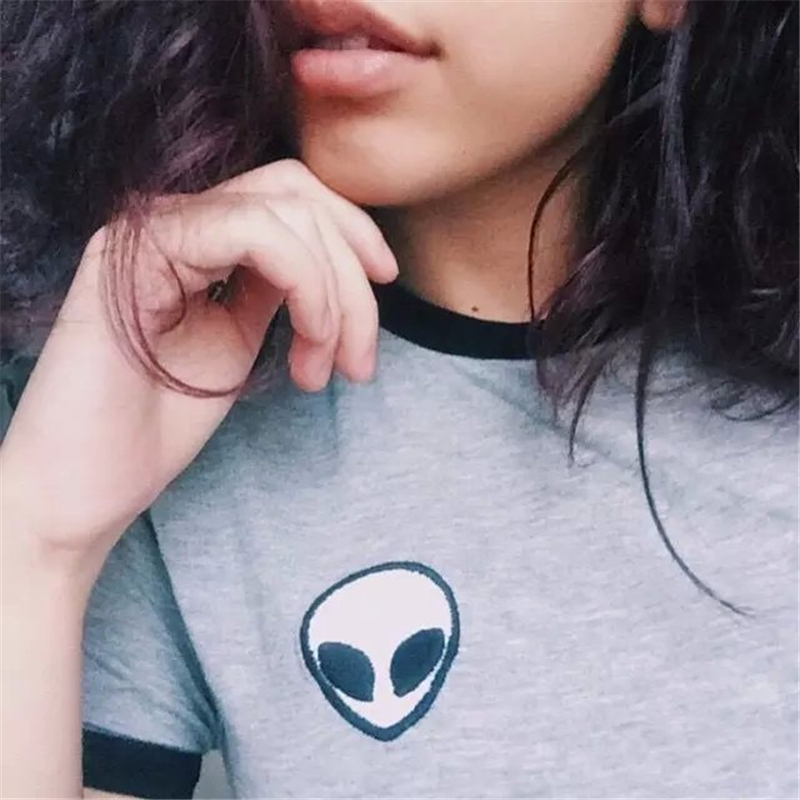 women's t-shirt fashion ZSIIBO brand alien print clothes women's T-shirts tee shirt femme camisetas poleras de mujer female t shirts NV10-F, Black
women's t-shirt fashion ZSIIBO brand alien print clothes women's T-shirts tee shirt femme camisetas poleras de mujer female t shirts NV10-F, Black