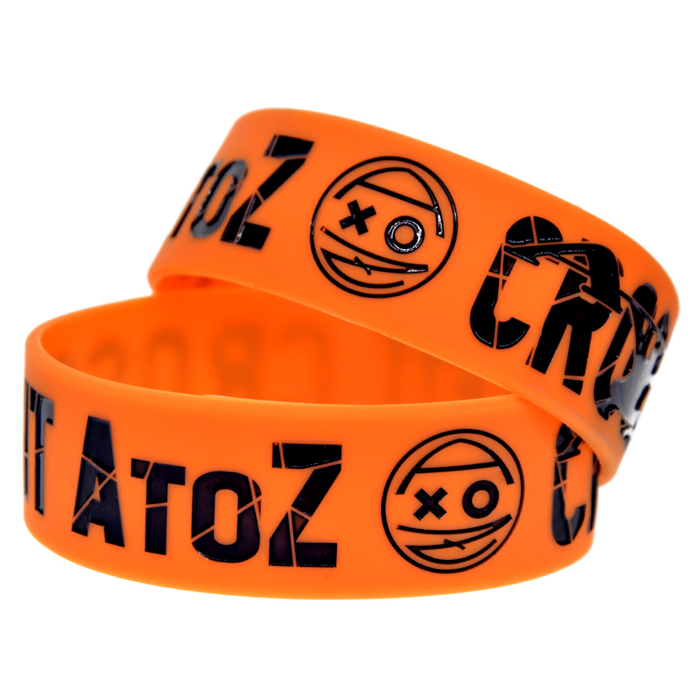 1PC CrossFit A to Z Silicone Rubber Wristband 1 Inch Wide Sport Gift Debossed and Filled in Color
1PC CrossFit A to Z Silicone Rubber Wristband 1 Inch Wide Sport Gift Debossed and Filled in Color