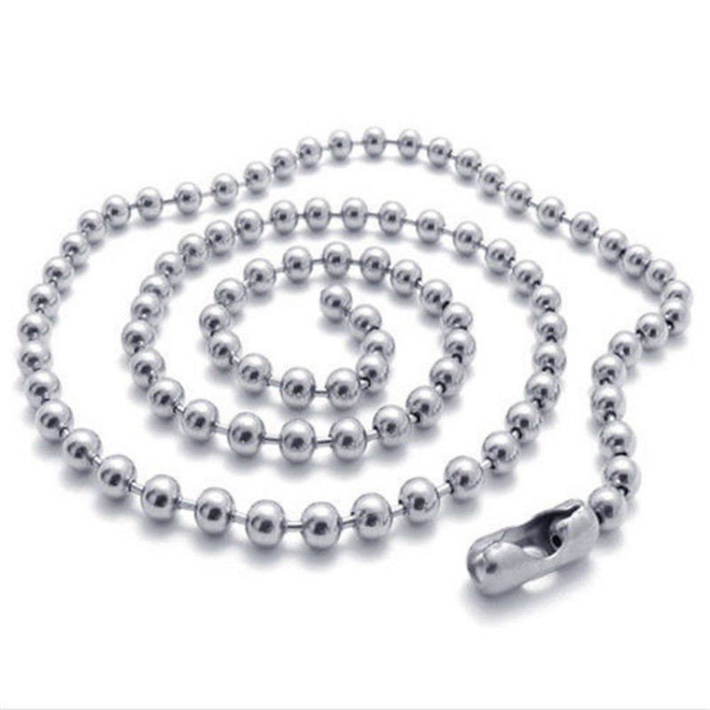 2.4MM Bead Chain Necklace Stainless Steel Ball Silver Chains Link Necklaces for Men Women
2.4MM Bead Chain Necklace Stainless Steel Ball Silver Chains Link Necklaces for Men Women