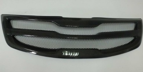 For kia Sportage R 2011-2015 Auto Front Mesh Grille Racing Grills Carbon Fiber
