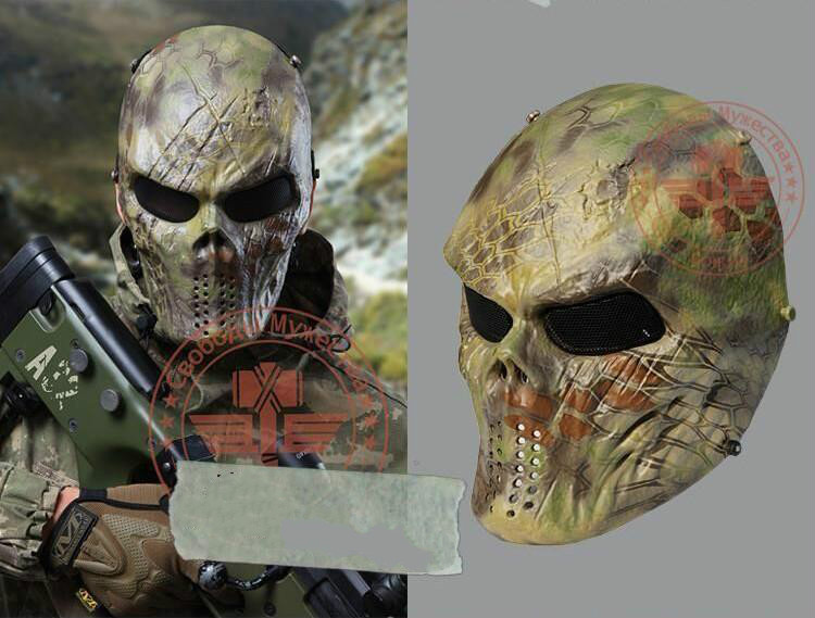Tactical Rattlesnake Mandrake scary horror skull Chastener typhon Camouflage Full Face Masks For Movie Prop Airsoft CS Wargame Pai5195600