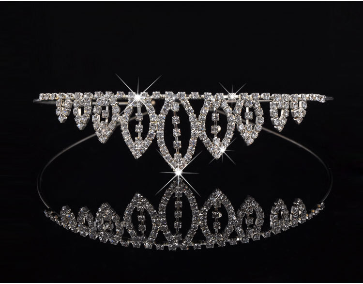 Fashionable Clear Crystal Bridal Crown Tiara White Headband Wedding Party Hair Accessories For Bridal Cheap Hair Jewelry