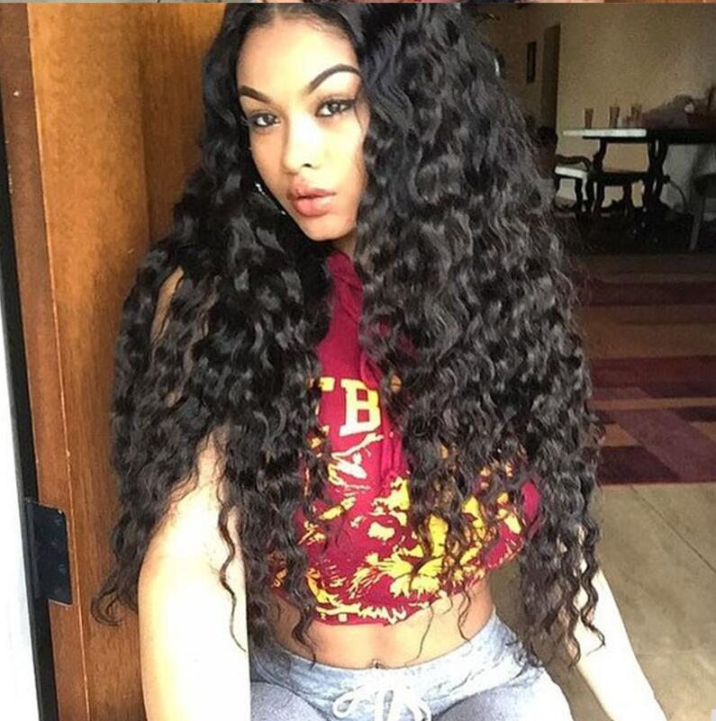 Fashion Front Lace Hair For Black Women Deep Curly Full Lace Wigs synthetic Hair Lace Front Wigs 12-24