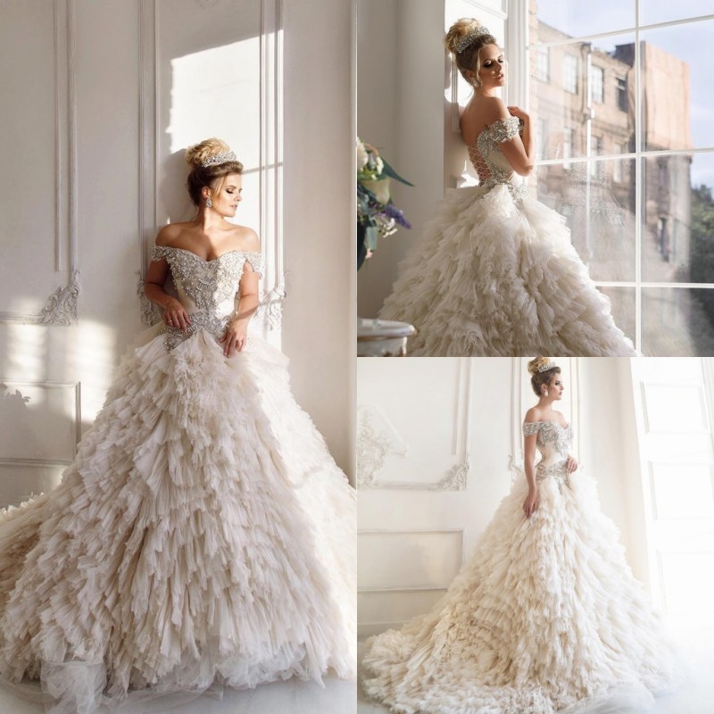 Off Shoulder Luxury Crystals Pearls Country Wedding Dress Sweep Train Dubai Arabic Ball Gowns Lace-Up Custom Made Bohemian Bridal Dress, Pink
Off Shoulder Luxury Crystals Pearls Country Wedding Dress Sweep Train Dubai Arabic Ball Gowns Lace-Up Custom Made Bohemian Bridal Dress, Pink