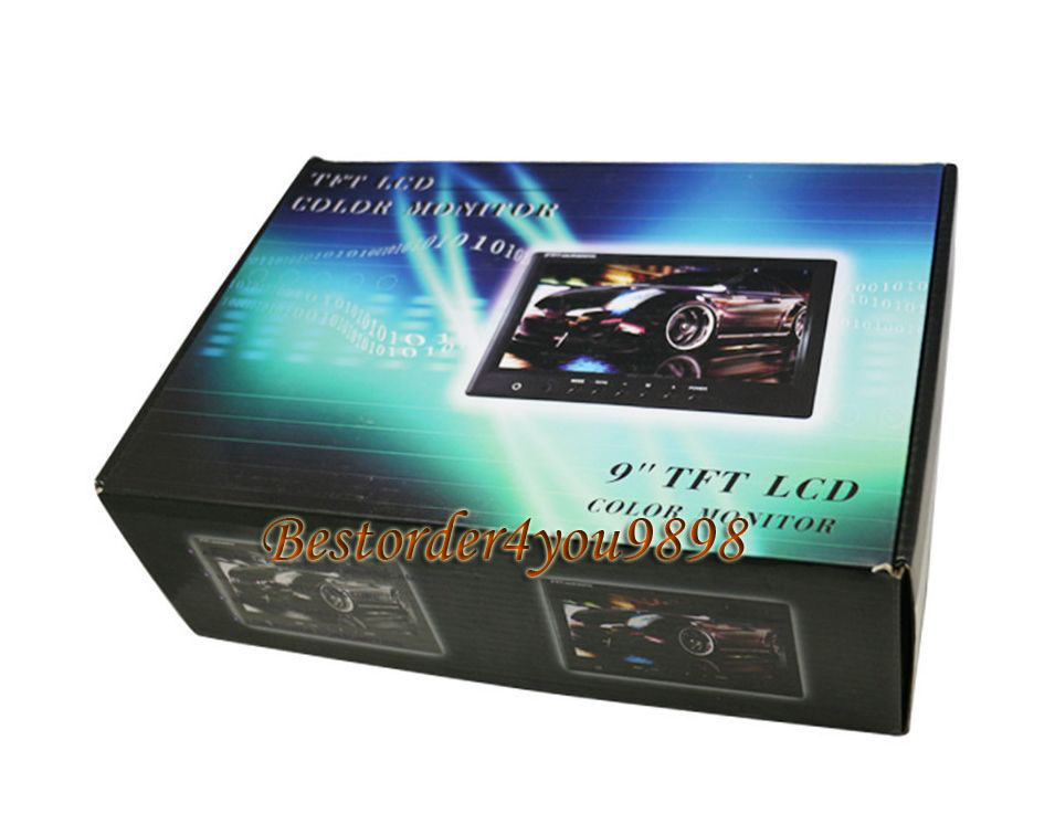 9" TFT LCD Car Rear View Screen Monitor For Reversing Parking Backup Camera Bus Truck DVD VCD 12V-24V