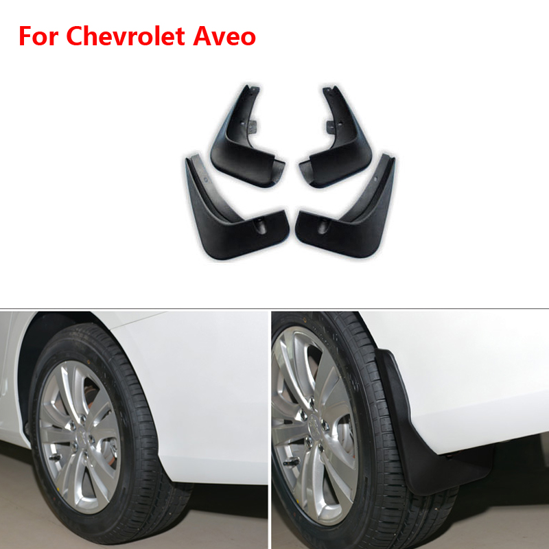 Brand New For Chevrolet Aveo 4pcs High Quality ABS Mud Flaps Splash Guards Car Fender Mudguard