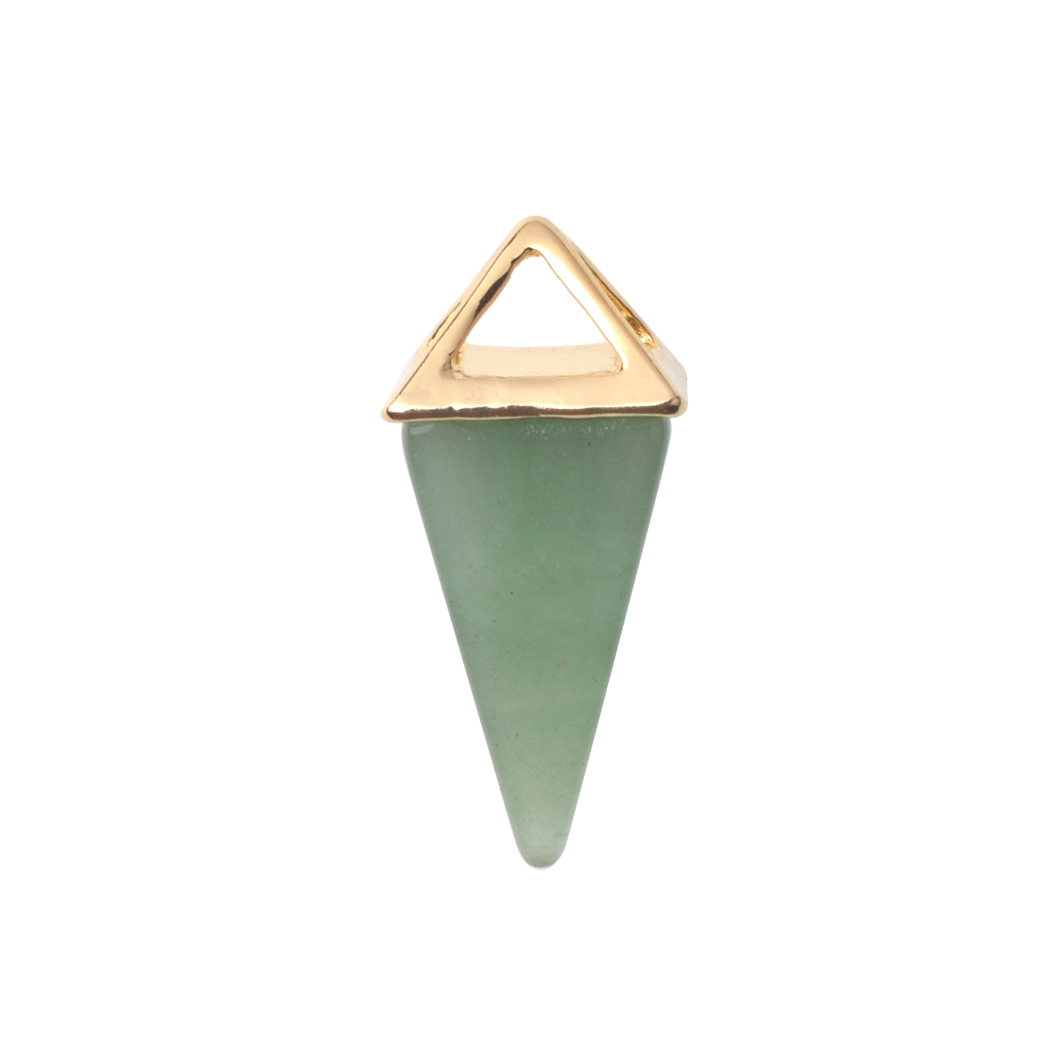 Pink crystal cone Light Yellow Gold Color Natural Gem Men's Waist Car Keychain Women's Leather Pendant
