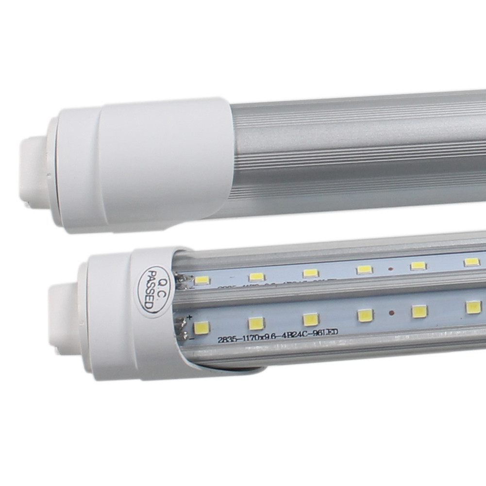 R17D Led Tubes Light 4ft 5ft 6ft 8ft Cooler Door V-Shaped double row 270 Angle T8 Leds Light Tube AC 110-277V UL cUL f96t12 t10 Ho replacement remove 