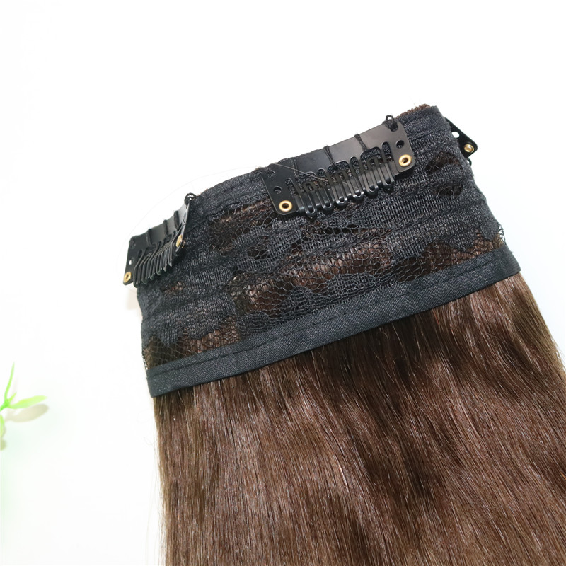 Ombre Ash Blonde With Warm Highlights Dark Brown Root One Piece Clip In Human Hair Extensions 5Clips Per Piece Brazilian Virgin Hair