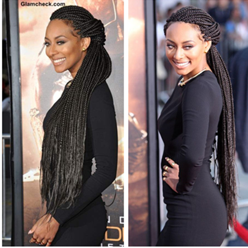 Synthetic Hair Braided Lace Front Wigs Heat Resistant Kanekalon Micro Braided Wigs burgundy /brown /black color Synthetic Braided Lace Wig