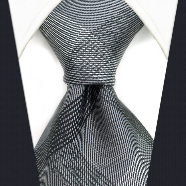 S1 Checked Black Dark Gray Plaids Men's Ties Neckties Extra Long Fashion 100% Silk Jacquard Woven
S1 Checked Black Dark Gray Plaids Men's Ties Neckties Extra Long Fashion 100% Silk Jacquard Woven