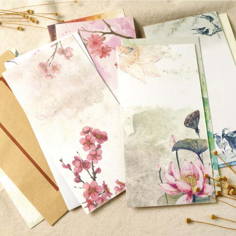 30Pcs/Lot Chines Style Paper Envelopes For Invitations Wedding Invitation Envelope Set Envelope Gift Envelopes Free Shipping Cute Prize Gift
