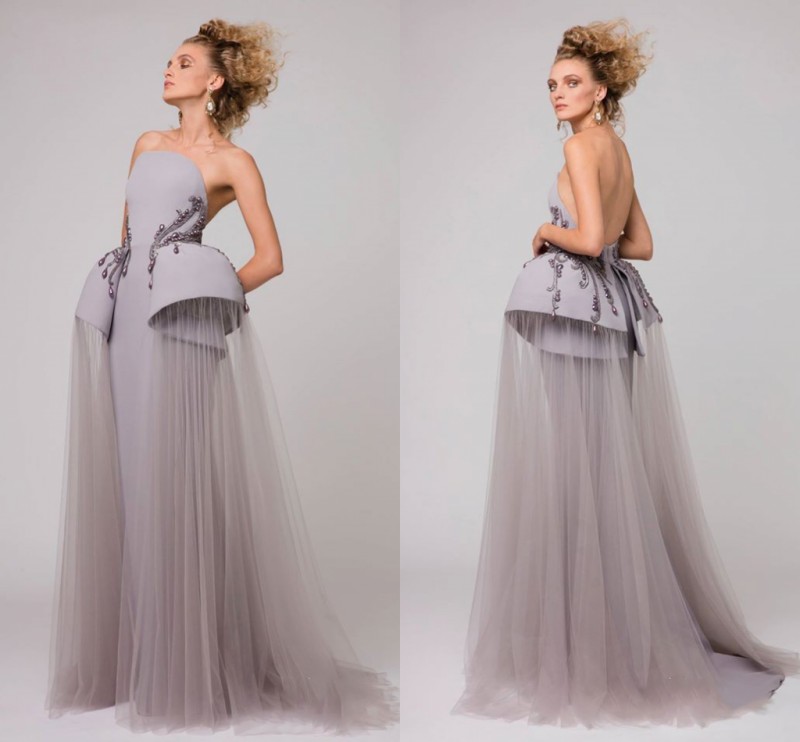 Graceful Gray Beaded Peplum Prom Dresses Arabic Satin And Tulle Backless Evening Gowns Dubai Floor Length Cocktail Party Dress Free Shipping, White
Graceful Gray Beaded Peplum Prom Dresses Arabic Satin And Tulle Backless Evening Gowns Dubai Floor Length Cocktail Party Dress Free Shipping, White