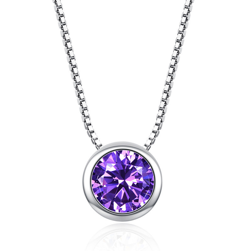 4 Colors Round CZ Zircon Solitaire Pendants Necklaces For Women New Fashion Simple Silver Chain Necklaces MM
4 Colors Round CZ Zircon Solitaire Pendants Necklaces For Women New Fashion Simple Silver Chain Necklaces MM