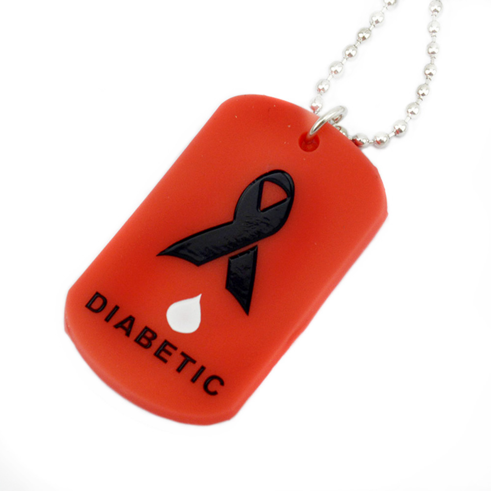 1PC Diabetic Silicone Dog Tag Necklace with 24 Inch Ball Chain Suitable for Diabetes Patients Daily Wear
1PC Diabetic Silicone Dog Tag Necklace with 24 Inch Ball Chain Suitable for Diabetes Patients Daily Wear