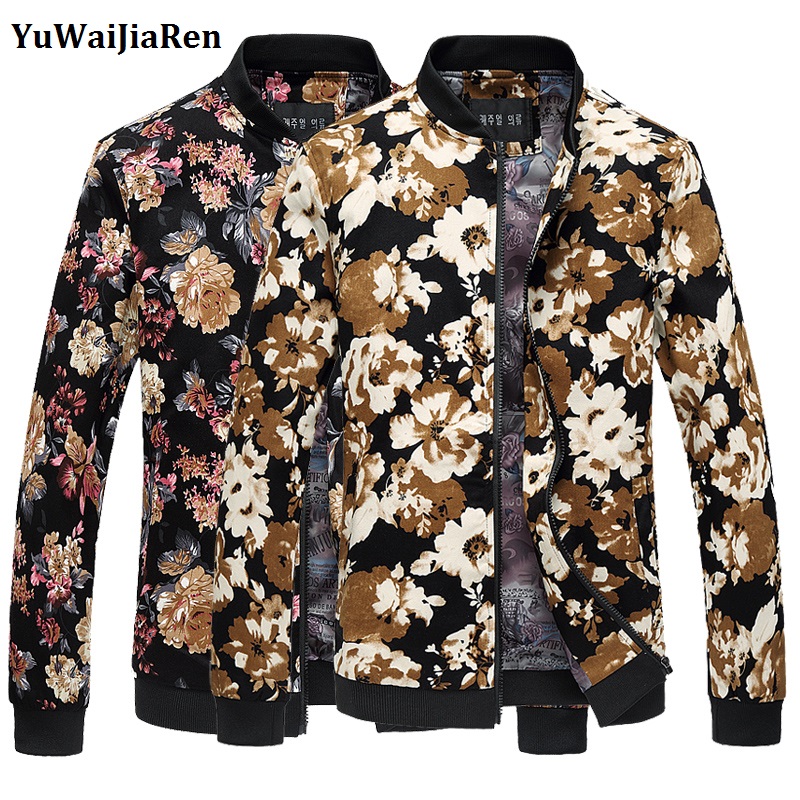 Wholesale- YuWaiJiaRen Jacket Men Casual Men Coat Stand Collar Men Jacket Fashion Jaqueta Masculina Flower Print Baseball Coats, Black;brown
Wholesale- YuWaiJiaRen Jacket Men Casual Men Coat Stand Collar Men Jacket Fashion Jaqueta Masculina Flower Print Baseball Coats, Black;brown