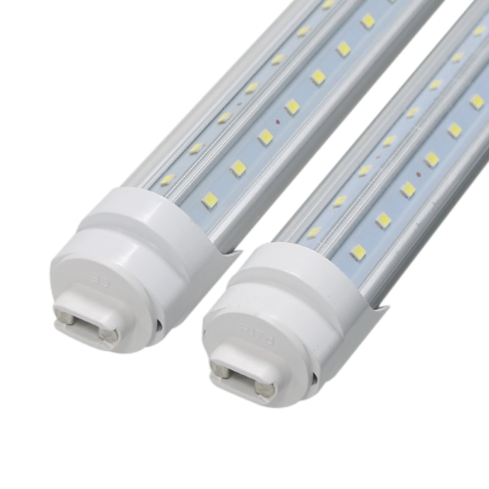 R17D Led Tubes Light 4ft 5ft 6ft 8ft Cooler Door V-Shaped double row 270 Angle T8 Leds Light Tube AC 110-277V UL cUL f96t12 t10 Ho replacement remove 