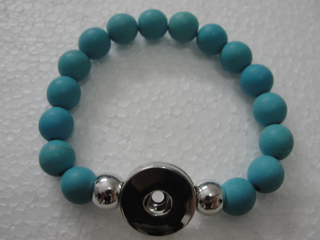 2017 hot sales 20cm NOOSA chunks snap button jewelry turquoise Noosa Bracelet Snap buttons 10pcs/lot Drop shipping