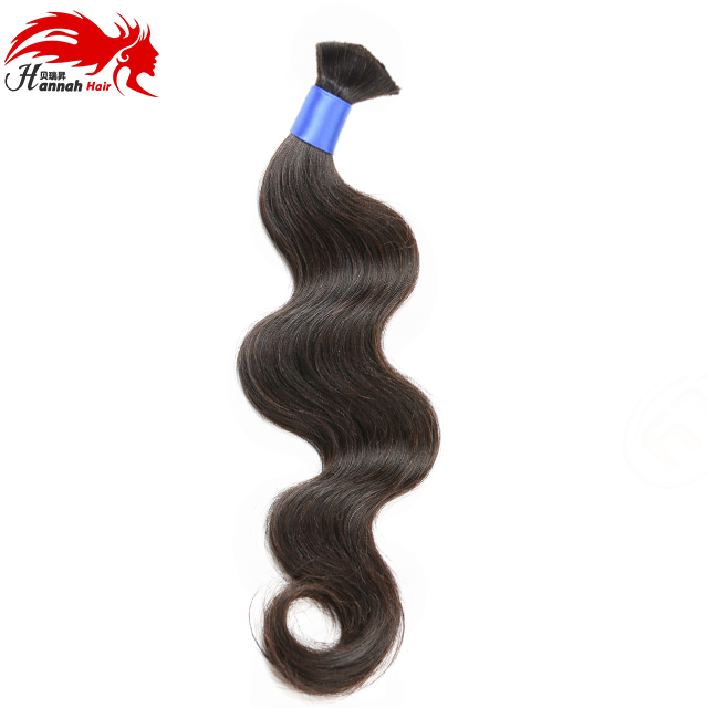 Hannah product Boho Braids Brazilian Bulk Human Hair Body Wave Bulk Hair For Braiding No Attachment 3pcs Unprocessed Human Hair