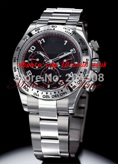 Luxury Wristwatch White Gold on Bracelet w/ Black & Red Dial 116509 Stainless Steel Bracelet Automatic Mens Watch Men's Sport Wrist Watches
Luxury Wristwatch White Gold on Bracelet w/ Black & Red Dial 116509 Stainless Steel Bracelet Automatic Mens Watch Men's Sport Wrist Watches