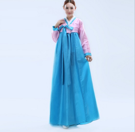 Q228 2016 New Arrive Fashion Korean Hanbok Traditional Korean Dresses Korean Dance Costumes Free Shipping