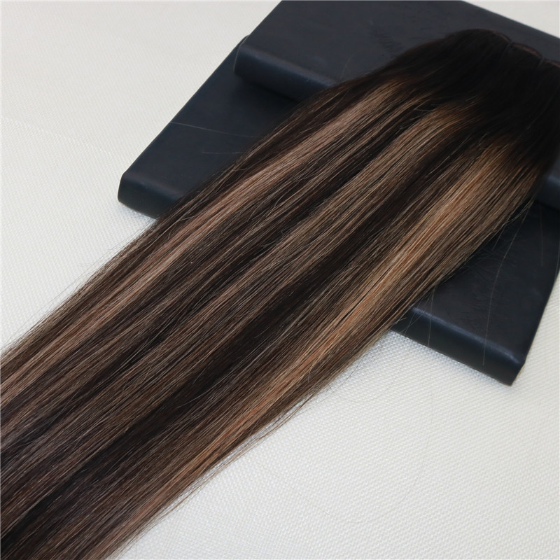 Balayage color #2 fading to #27 Omber Hair Weft Extensions 100% Real Remy Human Hair Weave Slik Straight 8a Grade Hair Weft