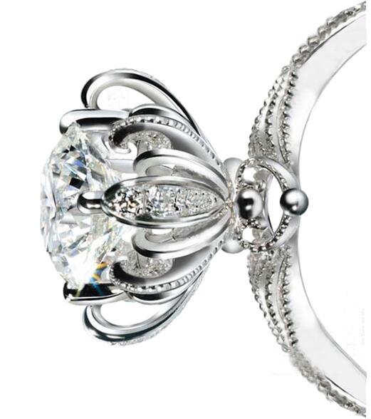 Victoria Wieck choucong Jewelry Sterg Sier Round Cut 5A White Topaz CZ Dia Gemstones Wedding Women Ring For Lover's Gift