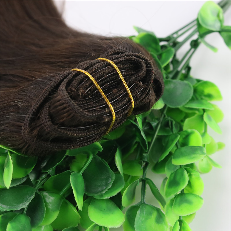 8A 7pcs 120gram Clip In Human Hair Extensions Ombre Brown Human Hair Brunette Shade With Blonde Balayage Highlights