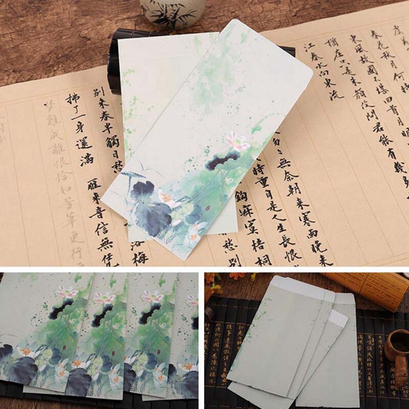 30Pcs/Lot Chines Style Paper Envelopes For Invitations Wedding Invitation Envelope Set Envelope Gift Envelopes Free Shipping Cute Prize Gift
