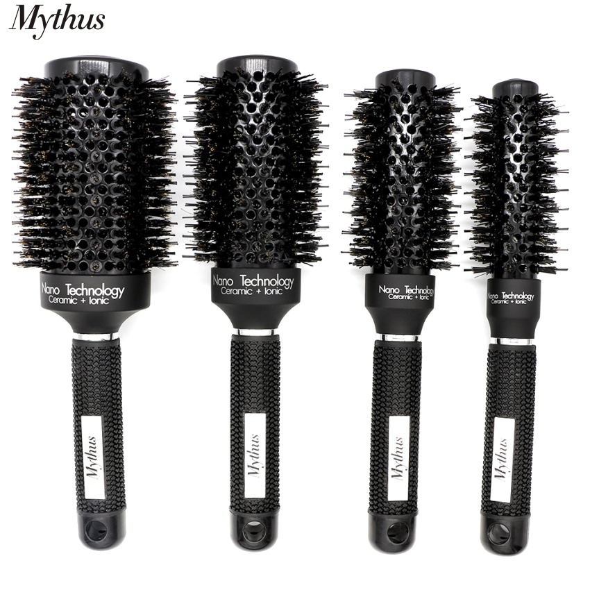 Prefessional Salon Styling Hairdressing Round Ceramic Brush Antistatic Boar Bristle Soft Rubber Handle Hair Straighening Brush Comb
Prefessional Salon Styling Hairdressing Round Ceramic Brush Antistatic Boar Bristle Soft Rubber Handle Hair Straighening Brush Comb