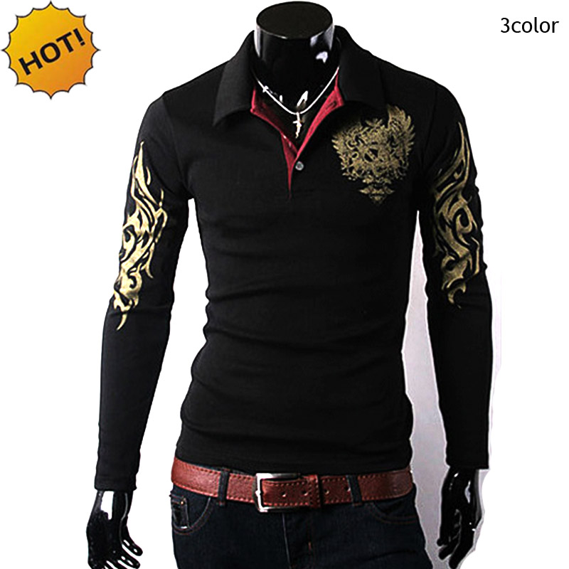 New 2017 Spring Autumn Winter Big Eagle printing Thermal Men Polo Shirt Lapel Slim Fit Long Sleeve Joker Pullover Polos Hombre, Black
New 2017 Spring Autumn Winter Big Eagle printing Thermal Men Polo Shirt Lapel Slim Fit Long Sleeve Joker Pullover Polos Hombre, Black