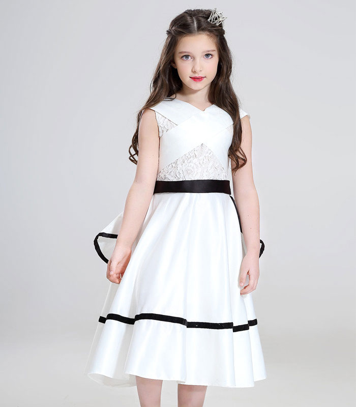 vestidos de daminha Elegant White Lace first Communion Dresses For Girls Pageant Flower Girl Dress Girl Wedding Party Dresses