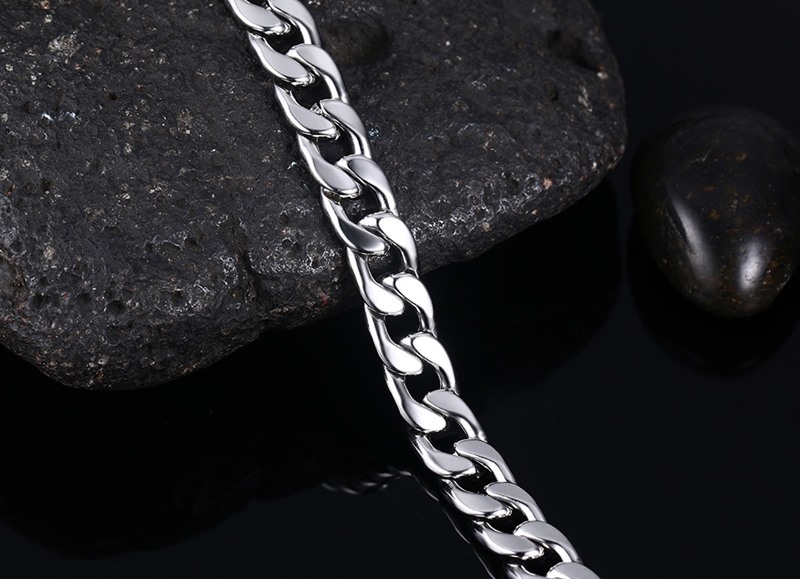 Men Handcuffs Bracelet Stainless Steel Link Chain Bracelets Men Jewelry Secret Shades Mens Handcuff Bracelet 20.5cm BR-277