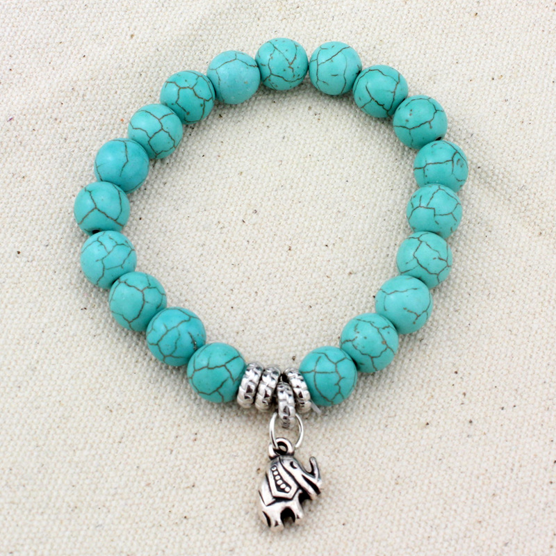 High quality Elephant turquoise hand poles anti - fatigue bracelet FB188 mix order 20 pieces a lot Charm Bracelets