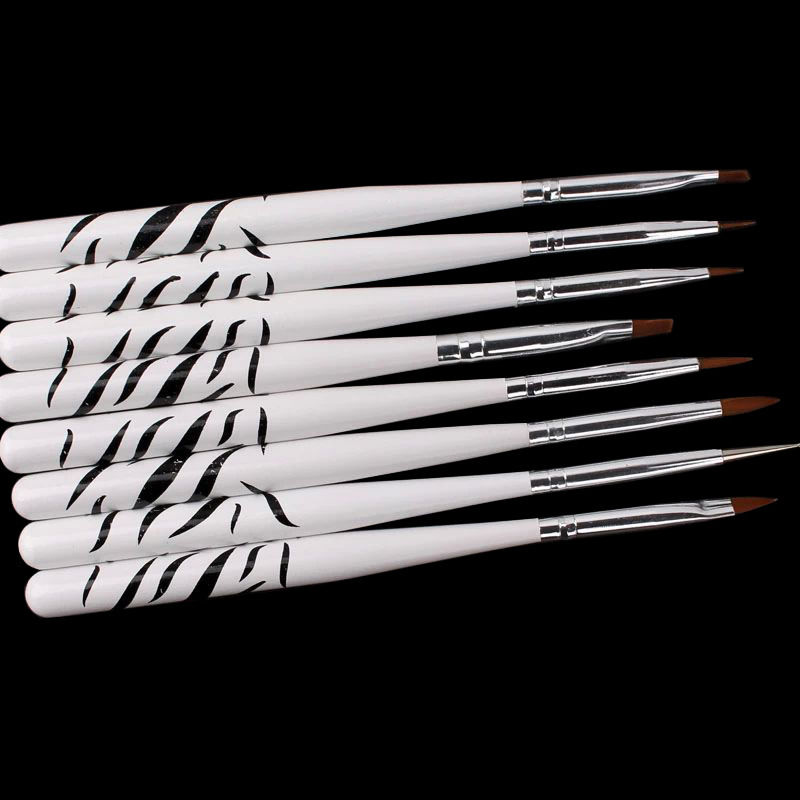 Helpful 8PCS Nail Art Brush Dotting Painting Pen Set Acrylic Drawing Liner Tool #T509