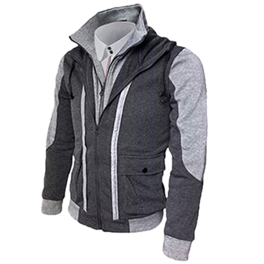 Wholesale- op Fashion 2017 New Brand Men Hooded College Jackets Slim Fit Mens Designer Clothes Casual Jacket Jaquetas Masculina