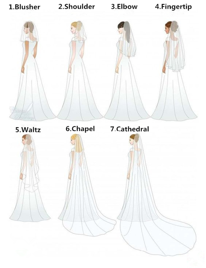 New Quality Cathedral Cut Applique Edge Bridal Veil White Ivory Wedding Veils One Layer Best Sale Romantic applique embroidered sequined