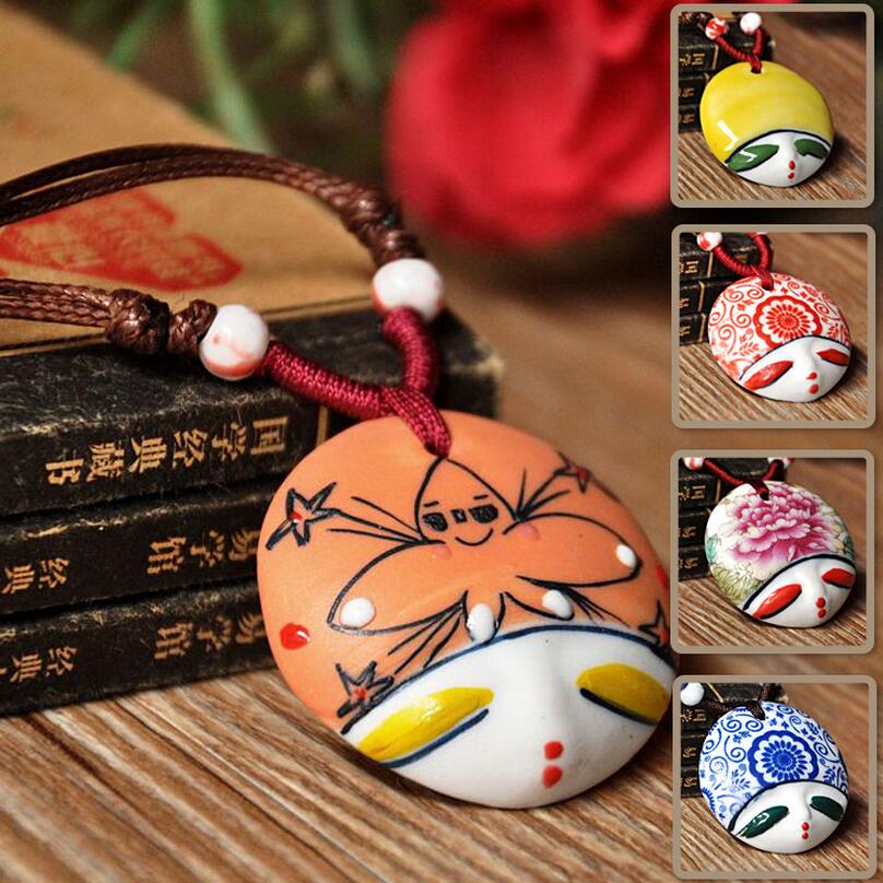 Brand new Ceramic jewelry jewelry baby face necklace pure hand original WFN504 (with chain) mix order 20 pieces a lot