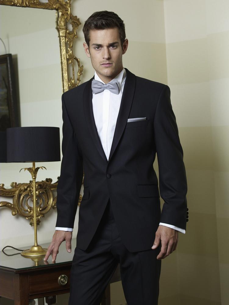 Classic Design Black Groom Tuxedos Groomsmen Shawl Lapel Best Man Suit Wedding Men's Blazer Suits (Jacket+Pants+Bow Tie) K416