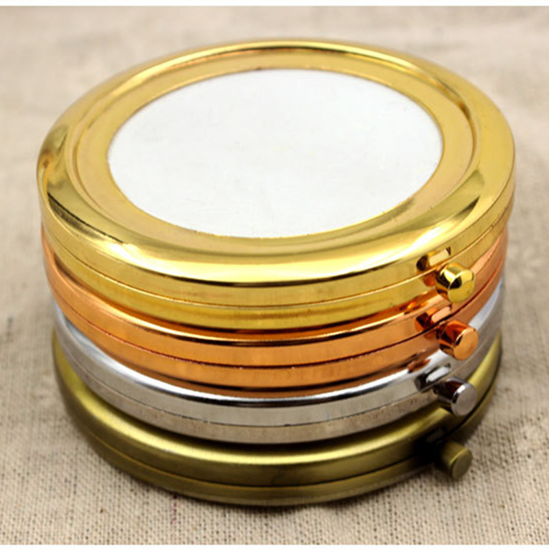 Free Shipping 70mm Pocket Compact Mirror favors Round Metal Silver Makeup Mirror Promotional Gift 200PCS/LOT F2017224