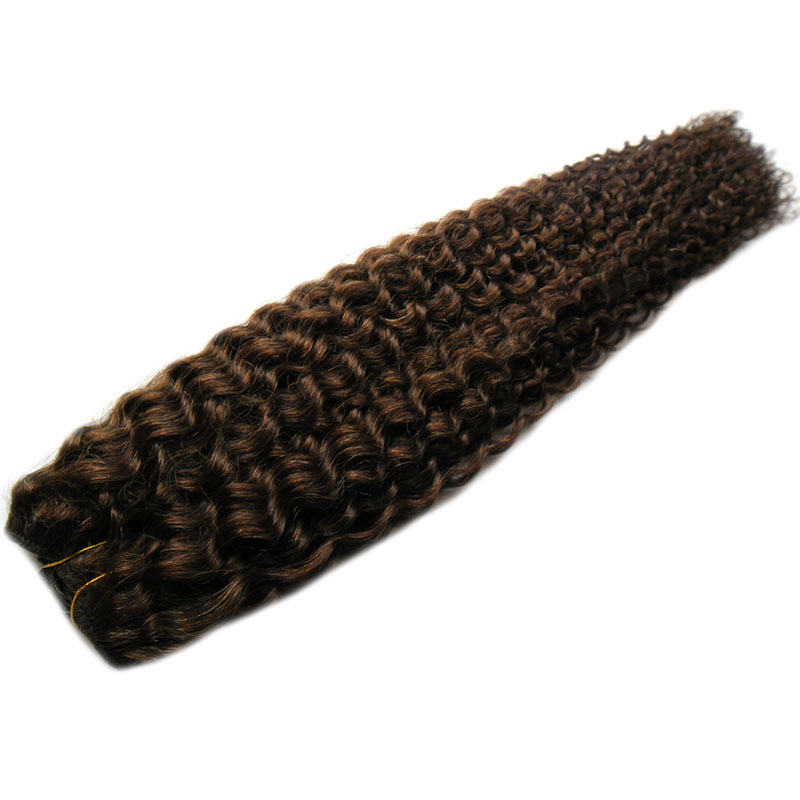 #4 Dark Brown human hair bundles 100g curly weave human hair 1pcs deep curly brazilian hair weave,no shedding, tangle free