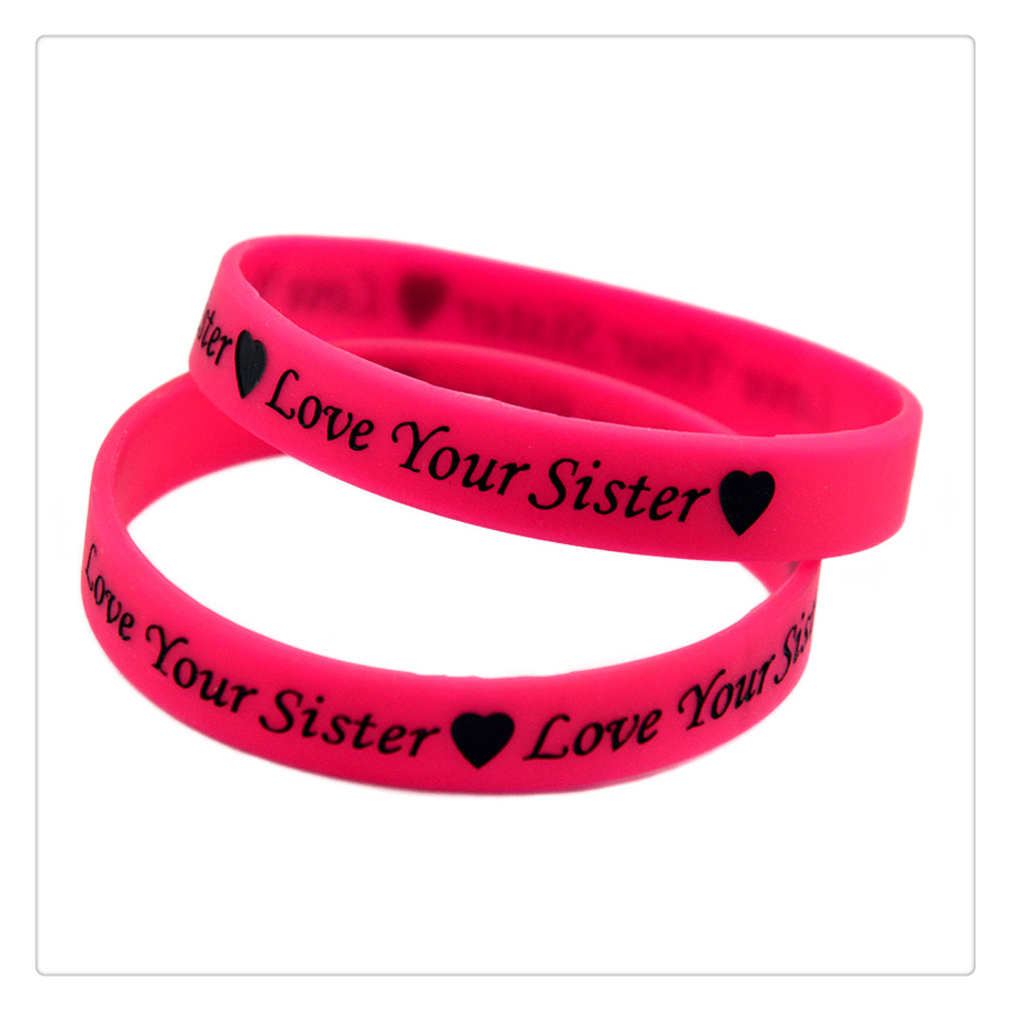 1PC Love Your Sister Silicone Rubber Wristband Trendy Decoration Logo Adult Size for Family Gift
1PC Love Your Sister Silicone Rubber Wristband Trendy Decoration Logo Adult Size for Family Gift