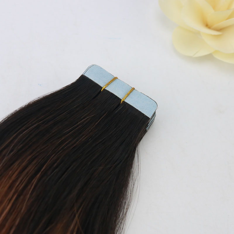 Wholesale Virgin Hair Popular Can Be Dyed And Ironed Pure Human Hair Straight Balayage Tape Hair Extensions