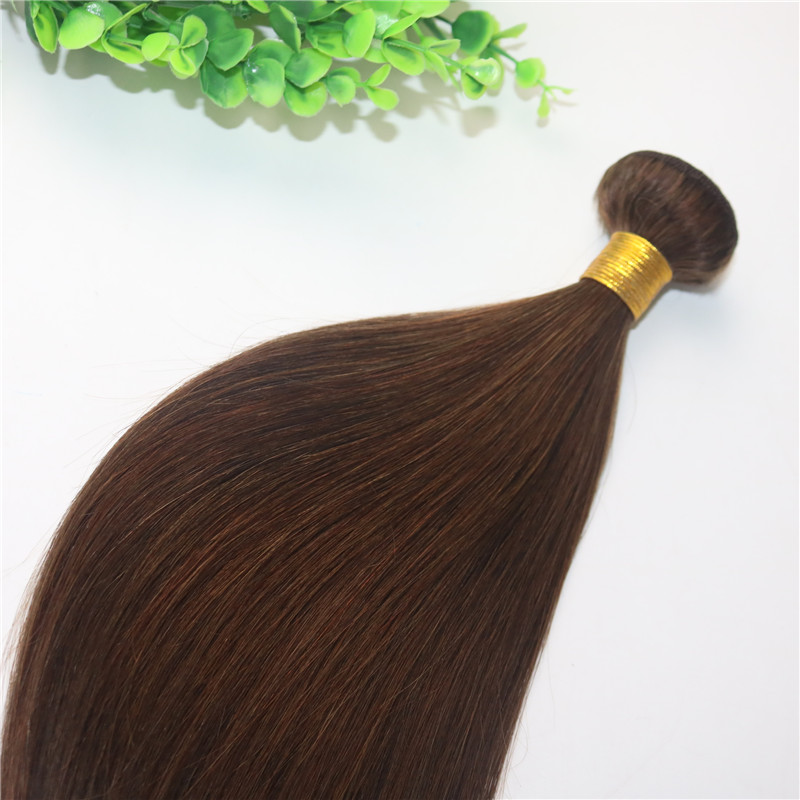 8A Dark Brown #4 Brazilian Hair Bundles 10-30 Double Drown Human Hair Wefts Straight Hair Weaves Free Fast Shipping