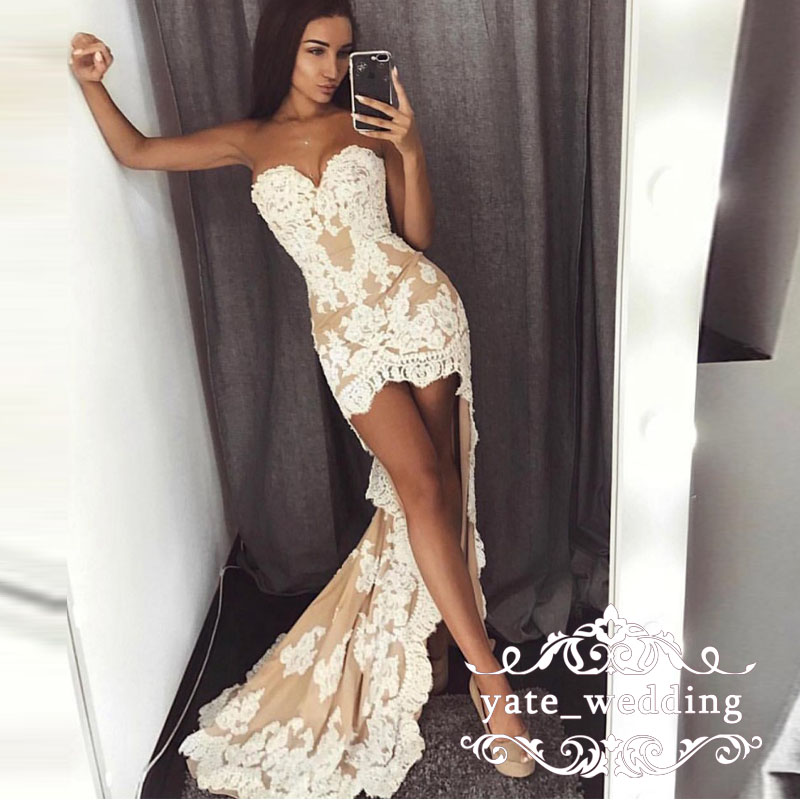 2018 Sexy Short Prom Dresses Sweetheart Appliques Lace Satin Ivory Champagne High Low Evening Gowns Cocktail Party Dresses Homecoming Dress, Royal blue
2018 Sexy Short Prom Dresses Sweetheart Appliques Lace Satin Ivory Champagne High Low Evening Gowns Cocktail Party Dresses Homecoming Dress, Royal blue