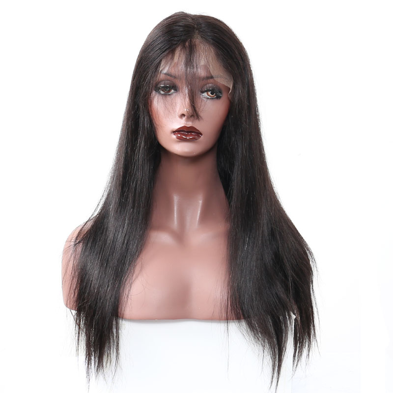 360 Lace Wig Human Hair Wigs Brazilian Virgin remy Pre Plucked Natural Hairline Light Yaki Straight full front hd diva1