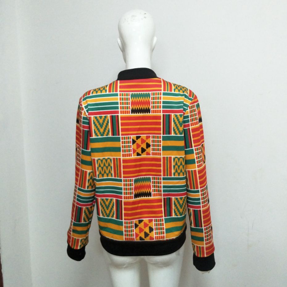 HAOYUAN Dashiki jacket women african print autumn winter bomber jackets traditional clothes streetwear casual vintage basic coat q1110