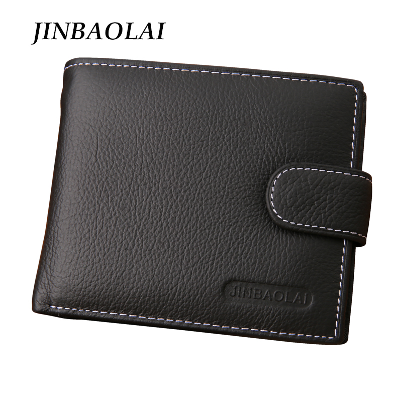 Wholesale- Men Wallets Male Genuine Leather Wallet Mens Wallet With Coin Pocket…